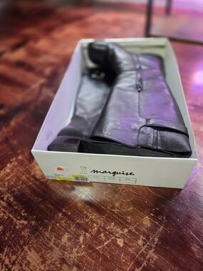 Marquise Tall Black Leather Boots